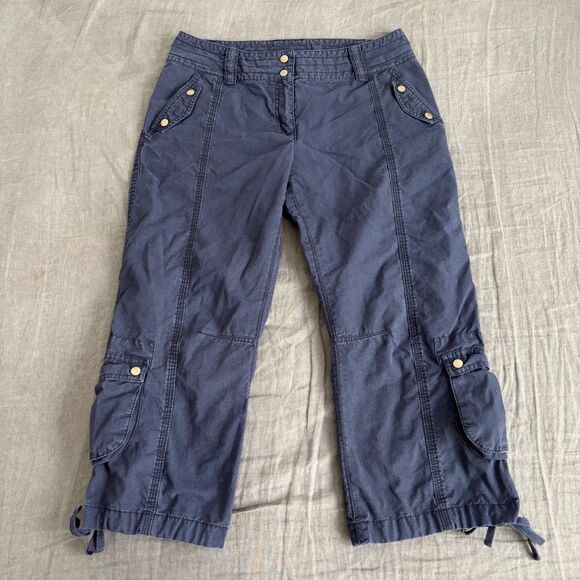 INC Navy Cargo Capri Pants - Picture 1 of 5